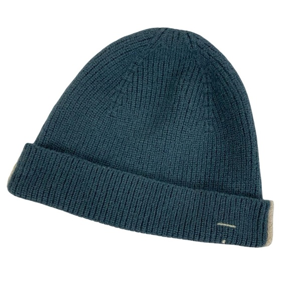 Gray Label Knitted Beanie Hat Adult Medium Unisex Blue Grey Merino Wool Skully - Picture 1 of 10